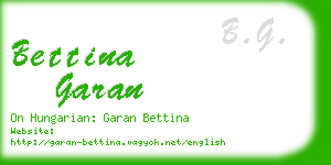 bettina garan business card